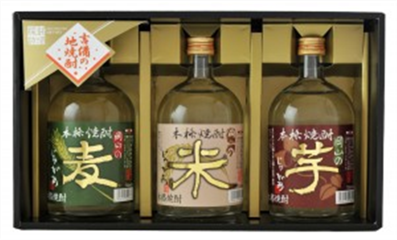 本格焼酎 麦・米・芋 飲み比べ3本セット KIM-40