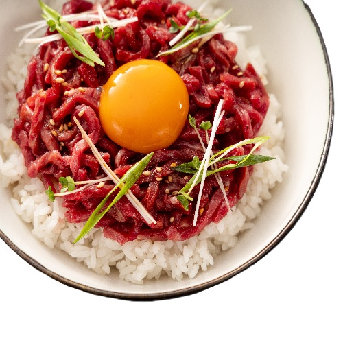 黒毛和牛　生ハムユッケ丼セット　400g