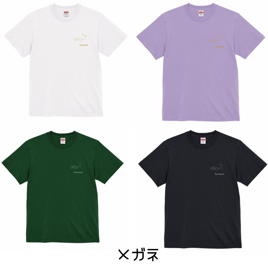 箔入りTシャツ（メガネ）