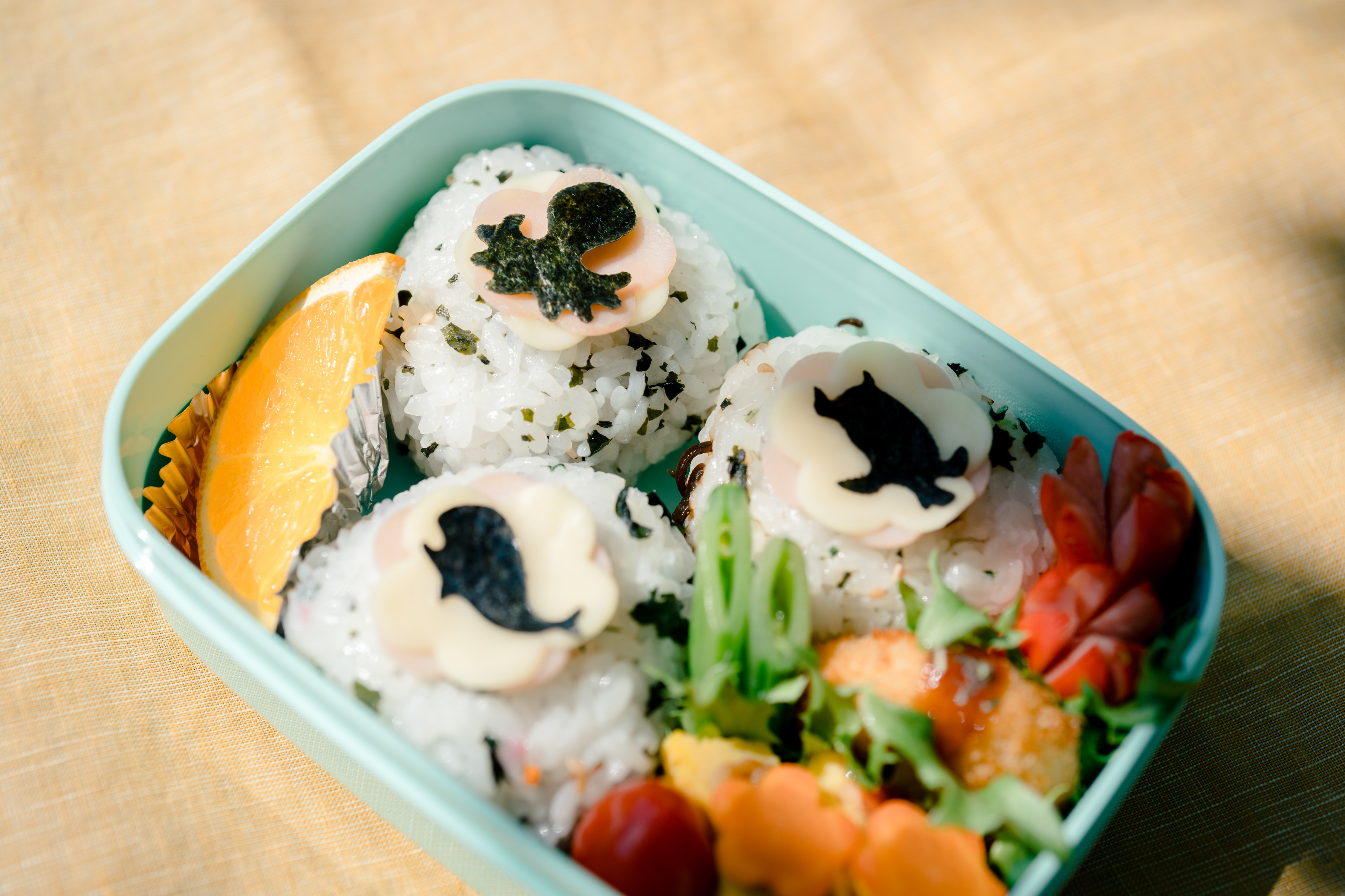 送料込 / お弁当デコレーション用カットのり「瀬戸内海のお魚たち かわいいのり弁」 3点セット